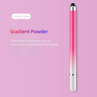 2 în 1 Gradient Stylus Disc cu două capete Stilo pentru ecran tactil Pen telefon mobil Tabletă Stylus Clip Pictura Stilo capacitiv
