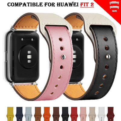 Δερμάτινο λουράκι για Huawei Watch Fit 2 Band Αντικατάσταση Smartwatch Sport Wristband Βραχιόλι ρετρό θηλιά Βραχιόλι Fit2 Αξεσουάρ