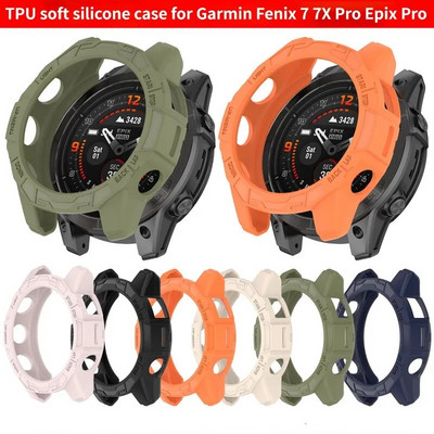 TPU мек силиконов калъф за Garmin Fenix 7 7X Pro Защитно покритие за Epix Pro (Gen 2) 51mm 47mm Shell Аксесоари за часовник