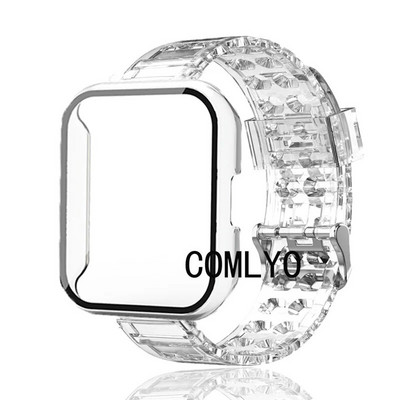 Για το ρολόι Xiaomi Redmi 3 Active lite Case PC Glass Screen Protector Strap Clear Bracelet Band