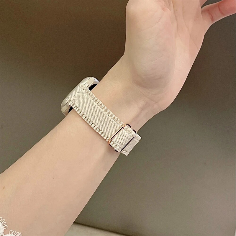 Κορεατική χαριτωμένη λεπτή κορδέλα για Apple Watch 49 38/40/41mm 45 44 42 Γυναικείο ελαστικό λουράκι για iWatch Series 8 7 SE 6 5 4 3 2