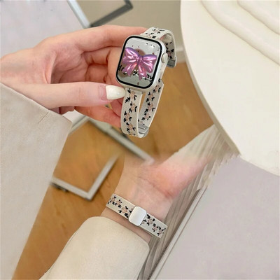 Χαριτωμένο ρετρό λουράκι για Apple Watch Band 49mm 41mm 45 40 44mm 38 42 For iwatch Series 8 7 SE 6 5 4 3 Correa Slim Nylon Band