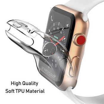 TPU покритие за Apple Watch Case 44MM 45MM 41MM 42MM 38MM 40MM Пълна протекторна лента за броня iwatch series 9 8 7 6 5 3 SE аксесоари