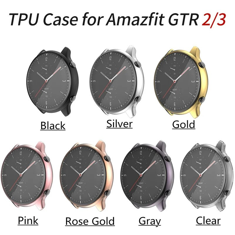 Pehme TPU täiskaitseümbrise kate Amazfit GTR 2/GTR 3/GTR 4 kella kesta kaitse jaoks Huami Amazfit GTR3 Pro/3Pro/GTR2e/GTR4 jaoks