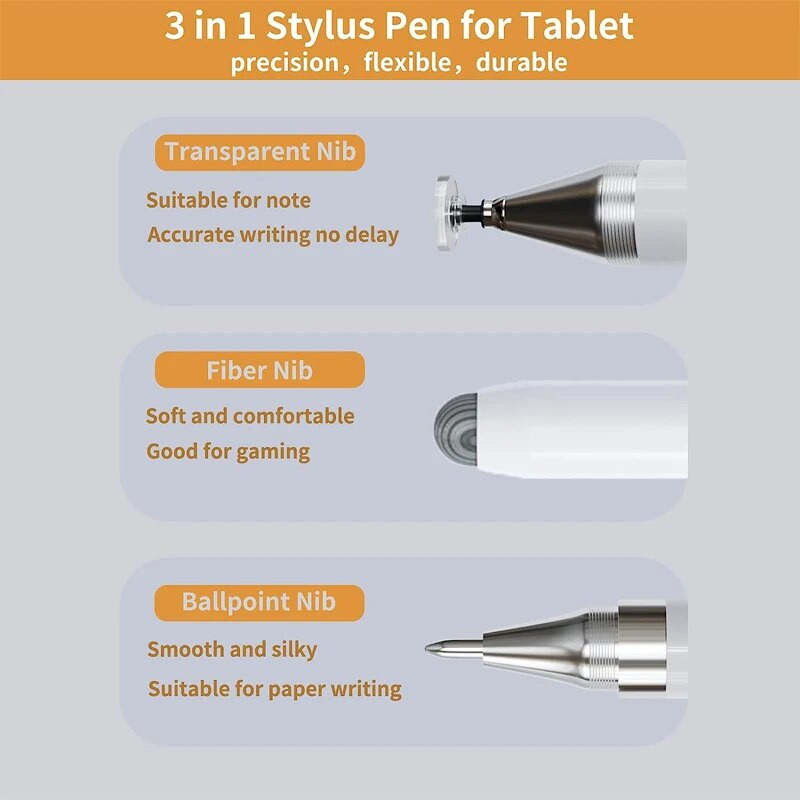 3 vienā magnētiskais zīmēšanas disks Stylus Pencil universāls skārienekrāna kantas Lodīšu pildspalva IOS Android planšetdatoram Ipad Xiaomi Huawei