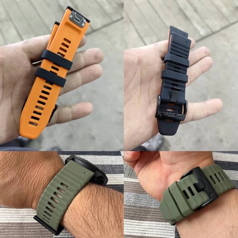 Quickfit silikoonpael Garmin Fenix 7 7X Pro 6X 6 Pro 5 5X Plus Forerunner 965 955 kellarihm 26 mm 22 mm käevõru