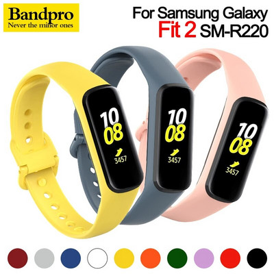 Λουράκι σιλικόνης για Samsung Galaxy Fit 2 SM-R220 band Αντικατάσταση καρπού βραχιολιού για Galaxy Fit 2 Watch Correa Μαλακά αξεσουάρ