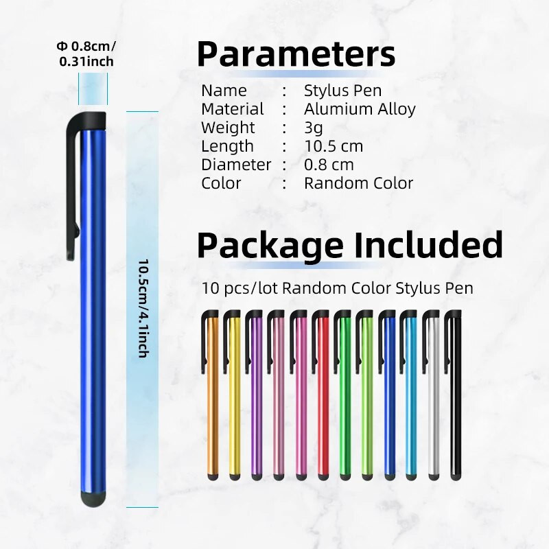 10 τμχ/παρτίδα Capacitive Touch Screen Stylus Pen για iPad Air 2/1 Pro 10.5 Mini 3 Touch Pens for iPhone 7 8 11 12 13 Pro Stylus Pens
