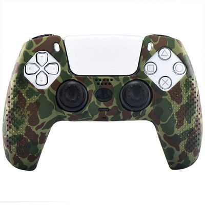 Αντιολισθητική θήκη με κάλυμμα σιλικόνης από καουτσούκ για εκτύπωση με νερό STUDDED για χειριστήριο Sony PS5 Dualsense με PRO Thumb Grips x2