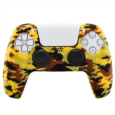 Αντιολισθητική θήκη με κάλυμμα σιλικόνης από καουτσούκ για εκτύπωση με νερό STUDDED για χειριστήριο Sony PS5 Dualsense με PRO Thumb Grips x2