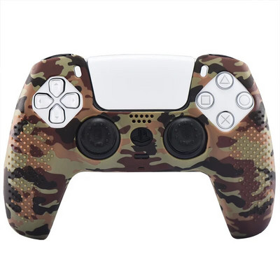 Αντιολισθητική θήκη με κάλυμμα σιλικόνης από καουτσούκ για εκτύπωση με νερό STUDDED για χειριστήριο Sony PS5 Dualsense με PRO Thumb Grips x2