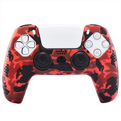 Αντιολισθητική θήκη με κάλυμμα σιλικόνης από καουτσούκ για εκτύπωση με νερό STUDDED για χειριστήριο Sony PS5 Dualsense με PRO Thumb Grips x2