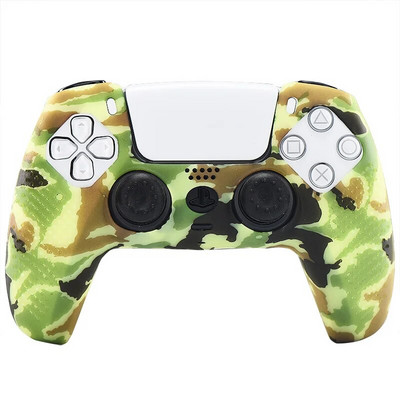 Αντιολισθητική θήκη με κάλυμμα σιλικόνης από καουτσούκ για εκτύπωση με νερό STUDDED για χειριστήριο Sony PS5 Dualsense με PRO Thumb Grips x2