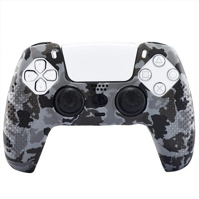 Αντιολισθητική θήκη με κάλυμμα σιλικόνης από καουτσούκ για εκτύπωση με νερό STUDDED για χειριστήριο Sony PS5 Dualsense με PRO Thumb Grips x2