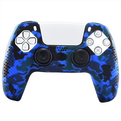 Αντιολισθητική θήκη με κάλυμμα σιλικόνης από καουτσούκ για εκτύπωση με νερό STUDDED για χειριστήριο Sony PS5 Dualsense με PRO Thumb Grips x2