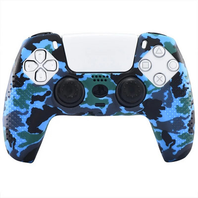 Αντιολισθητική θήκη με κάλυμμα σιλικόνης από καουτσούκ για εκτύπωση με νερό STUDDED για χειριστήριο Sony PS5 Dualsense με PRO Thumb Grips x2