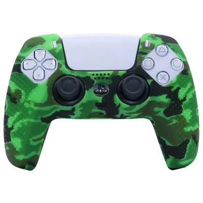 Αντιολισθητική θήκη με κάλυμμα σιλικόνης από καουτσούκ για εκτύπωση με νερό STUDDED για χειριστήριο Sony PS5 Dualsense με PRO Thumb Grips x2