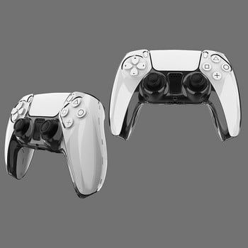 Прозрачен твърд калъф Защитен капак за PS5 DualSense Skin Shell Ultra Slim Transparent PC Cover за Sony PlayStation 5 Controller