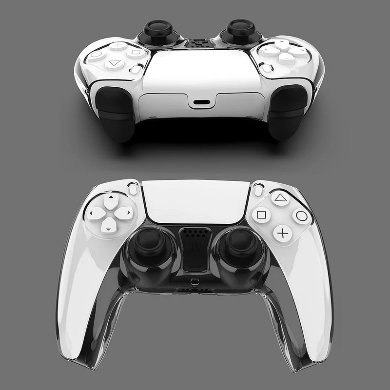 Caurspīdīgs cietā korpusa aizsargvāciņš PS5 DualSense Skin Shell Ultra Slim caurspīdīgs datora vāciņš Sony PlayStation 5 kontrolierim