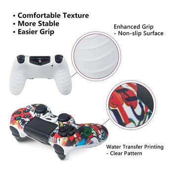 Силиконов каучук Калъф за SONY Playstation 4 PS4 Controller Protection Skin For PS4 Pro Slim Gamepad Controle Thumb Grips