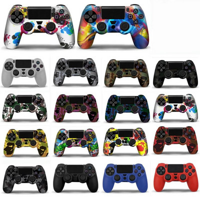 Силиконов каучук Калъф за SONY Playstation 4 PS4 Controller Protection Skin For PS4 Pro Slim Gamepad Controle Thumb Grips