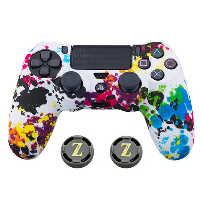 Silikonska gumena maska za SONY Playstation 4 PS4 Controller Protection Skin za PS4 Pro Slim Gamepad Controle Thumb Grips
