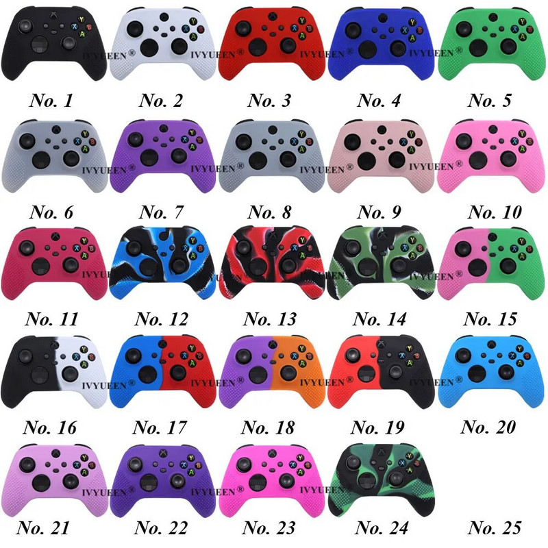 IVYUEEN Anti-Alip mīksta aizsargājoša āda priekš XBox sērijas XS Core Controller Silikona korpusa rokturis Gamepad MixColor aizsargvāciņš