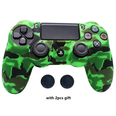 Libisemisvastane silikoonist kaitseümbris SONY PlayStation4 PS4 mängukontrolleri tarvikute jaoks koos pöidla käepideme korgiga