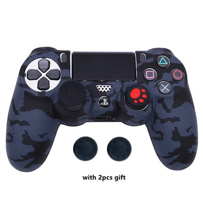Libisemisvastane silikoonist kaitseümbris SONY PlayStation4 PS4 mängukontrolleri tarvikute jaoks koos pöidla käepideme korgiga