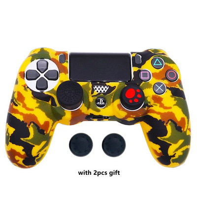 Libisemisvastane silikoonist kaitseümbris SONY PlayStation4 PS4 mängukontrolleri tarvikute jaoks koos pöidla käepideme korgiga