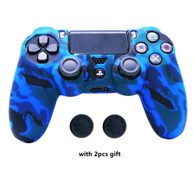 Libisemisvastane silikoonist kaitseümbris SONY PlayStation4 PS4 mängukontrolleri tarvikute jaoks koos pöidla käepideme korgiga