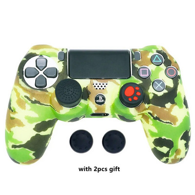 Libisemisvastane silikoonist kaitseümbris SONY PlayStation4 PS4 mängukontrolleri tarvikute jaoks koos pöidla käepideme korgiga