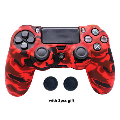 Libisemisvastane silikoonist kaitseümbris SONY PlayStation4 PS4 mängukontrolleri tarvikute jaoks koos pöidla käepideme korgiga