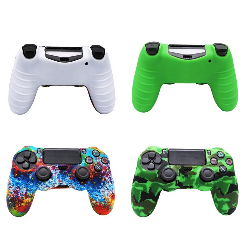Libisemisvastane silikoonist kaitseümbris SONY PlayStation4 PS4 mängukontrolleri tarvikute jaoks koos pöidla käepideme korgiga