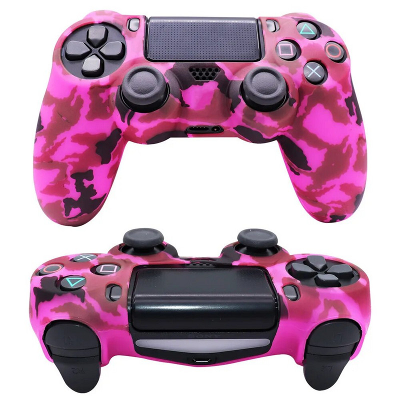 Libisemisvastane silikoonist kaitseümbris SONY PlayStation4 PS4 mängukontrolleri tarvikute jaoks koos pöidla käepideme korgiga