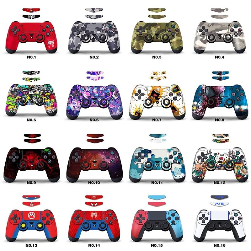 DATA FROG Full Cover Skin Skinkers for PS4 Controller Vinyl Decal