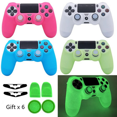 Carcasă din silicon moale care strălucește în întuneric pentru controler Ps4 Accesorii pentru jocuri Husă pentru joystick pentru gamepad pentru Playstation 4