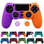 ZOMTOP Silicone Cover Skin για Dualshock 4 PS4 Pro Λεπτή θήκη χειριστηρίου και λαβές αντίχειρα για αξεσουάρ παιχνιδιών PlayStation 4