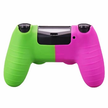 ZOMTOP Silicone Cover Skin για Dualshock 4 PS4 Pro Λεπτή θήκη χειριστηρίου και λαβές αντίχειρα για αξεσουάρ παιχνιδιών PlayStation 4