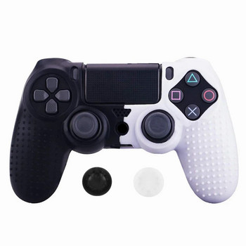 ZOMTOP Silicone Cover Skin για Dualshock 4 PS4 Pro Λεπτή θήκη χειριστηρίου και λαβές αντίχειρα για αξεσουάρ παιχνιδιών PlayStation 4