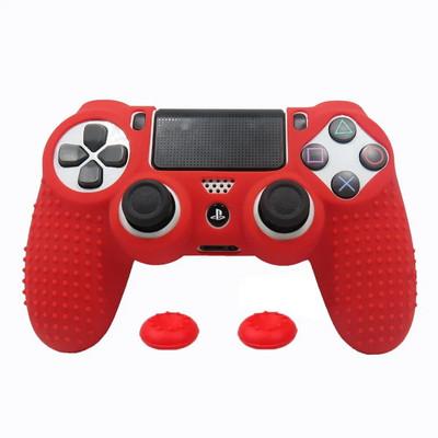 ZOMTOP Silicone Cover Skin για Dualshock 4 PS4 Pro Λεπτή θήκη χειριστηρίου και λαβές αντίχειρα για αξεσουάρ παιχνιδιών PlayStation 4