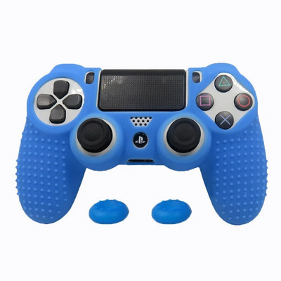 ZOMTOP Silicone Cover Skin για Dualshock 4 PS4 Pro Λεπτή θήκη χειριστηρίου και λαβές αντίχειρα για αξεσουάρ παιχνιδιών PlayStation 4