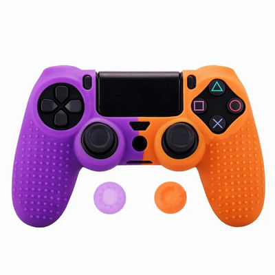 ZOMTOP Silicone Cover Skin για Dualshock 4 PS4 Pro Λεπτή θήκη χειριστηρίου και λαβές αντίχειρα για αξεσουάρ παιχνιδιών PlayStation 4