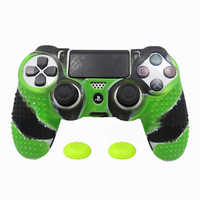 ZOMTOP Silicone Cover Skin για Dualshock 4 PS4 Pro Λεπτή θήκη χειριστηρίου και λαβές αντίχειρα για αξεσουάρ παιχνιδιών PlayStation 4