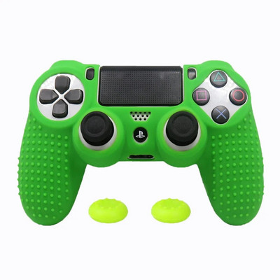 ZOMTOP Silicone Cover Skin για Dualshock 4 PS4 Pro Λεπτή θήκη χειριστηρίου και λαβές αντίχειρα για αξεσουάρ παιχνιδιών PlayStation 4