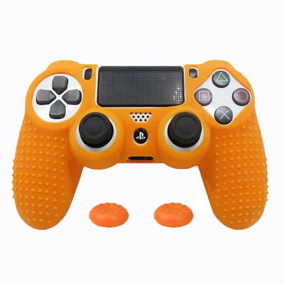 ZOMTOP Silicone Cover Skin για Dualshock 4 PS4 Pro Λεπτή θήκη χειριστηρίου και λαβές αντίχειρα για αξεσουάρ παιχνιδιών PlayStation 4