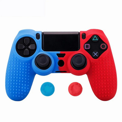 ZOMTOP Silicone Cover Skin για Dualshock 4 PS4 Pro Λεπτή θήκη χειριστηρίου και λαβές αντίχειρα για αξεσουάρ παιχνιδιών PlayStation 4