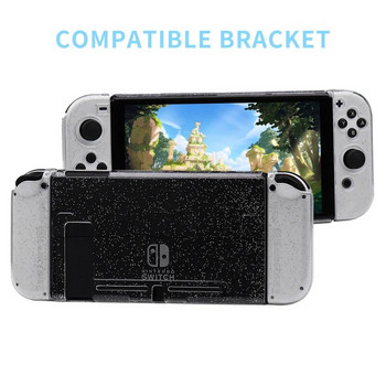 Мек TPU Crystal Glitter Case за Switch Lite Oled Console Аксесоар за видеоигри Прозрачен защитен капак за Switch Skin