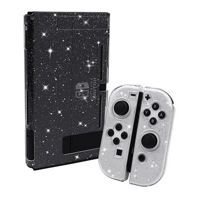 Мек TPU Crystal Glitter Case за Switch Lite Oled Console Аксесоар за видеоигри Прозрачен защитен капак за Switch Skin