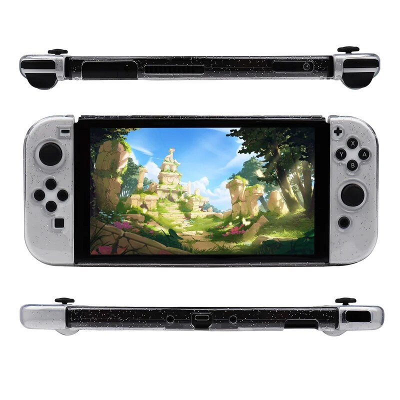 Θήκη Soft TPU Crystal Glitter για Switch Lite Oled Console Video Game Αξεσουάρ Διαφανές προστατευτικό κάλυμμα για Switch Skin